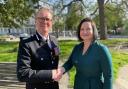Commissioner Alison Hernandez pictured with Chief Constable Will Kerr at the time his appointment was confirmed