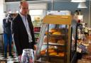 Prince William eyes up some pasties on a visit to the Isles of Scilly