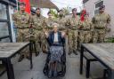 Kate Orchard was visited by the RAF's Deployable Air Defence Flight team from RRH Portreath on her 102nd birthday