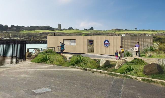 How the new restaurant Lula might look next to the beach at Hayle North Quay