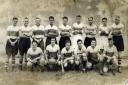 Bob Kennedy (second from the right in the back row) in the team photo of the match on Feast Monday 1947