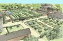 An artist's impression of how the restored Grade II-listed walled garden at Trelissick Gardens could look once completed