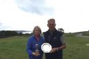 David and Lynne Dickinson winners of the Past Captains events at Falmouth Golf Club 2023