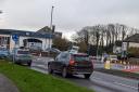 Roadworks on one of Helston's key roundabouts are causing long queues
