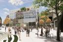 An artist's impression of Pydar Square at the new Truro development