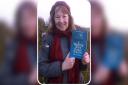 Sally Walker with her new book about being a witch in Cornwall