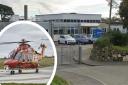 According to Flightradar 24 the air ambulance landed on Nansloe Academy's school field just before 12.30am on Saturday