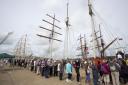 More than 35,000 people have visited the tall ships and Falmouth each day