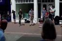 Shoppers in Falmouth were treated to a rare performance on Monday