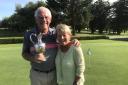 George and Rachel Curnow, who won the Jimmy Tarbuck mixed pairs at Falmouth Golf Club on Sunday