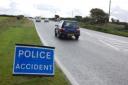 The 'police accident' sign remained on the A394 this morning