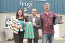 Frugi founder Kurt Jewson, right, with Brent Treloar from the Cornwall Development Agency and Tracy Carrol from Frugi, celebrate their success