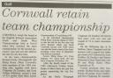 Cornwall retains team championship
