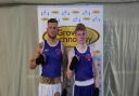 Kaidan Symons and Harry Morris at the Blue Flames ABC show in Taunton.
