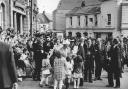 The Queen meets young children on The Moor in Falmouth during her Silver Jubilee in 1977