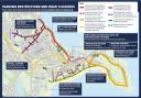 A travel map for Armed Forces Day in Falmouth