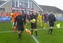 Match officials at Wendron FC's home game with Camelford