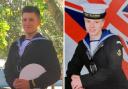 Callum ‘Gilly’ Gilbert, 23, and Daniel ‘Coxy’ Cox, 24, were both based at Royal Naval Air Station Culdrose