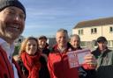 Camborne and Redruth candidate Perran Moon canvassing with Labour MP for Plymouth Sutton, Luke Pollard