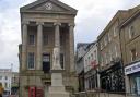 The attack took place on the steps of the Humphry Davy statue in Penzance