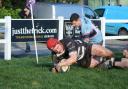 A try for the Eagles in a match that saw Falmouth ultimately defeated
