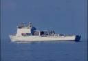 Landing ship RFA Cardigan Bay is supporting an international effort to supply aid into Gaza. Image: Royal Navy