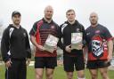 L-R: Player-coach Gavin Cattle, Laurie McGlone, Luke Jones and player-coach Alan Paver. Picture: SIMON BRYANT/ITKIS PHOTO
