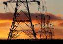 A electricity pylon was reported to have caught fire. File pic
