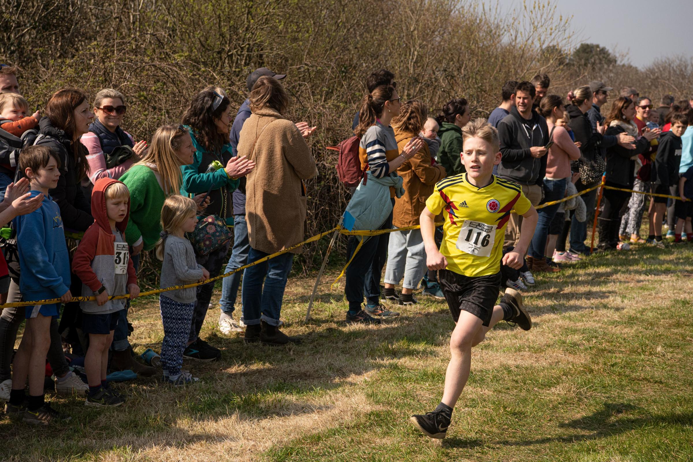 Kai from St Michaels winning the year four race