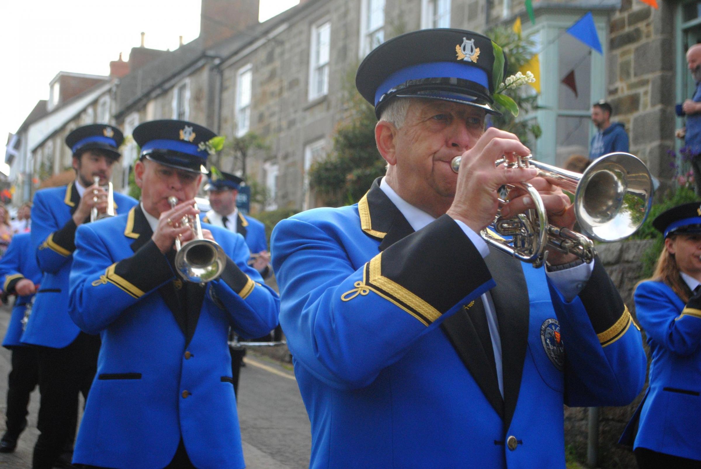 Helston Town Band on Flora Day Pictures: Emma Ferguson