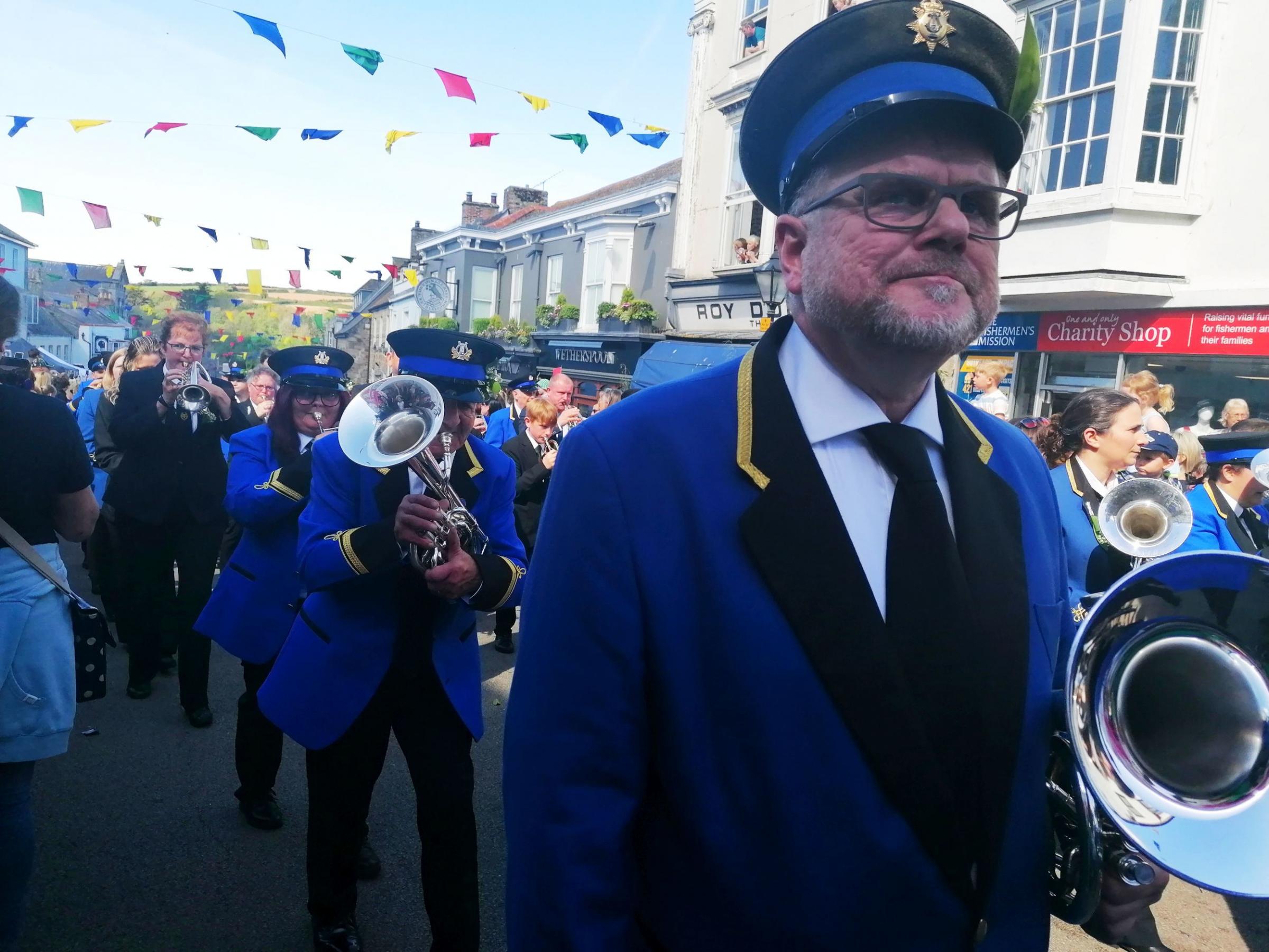 Helston Town Band on Flora Day Pictures: Emma Ferguson