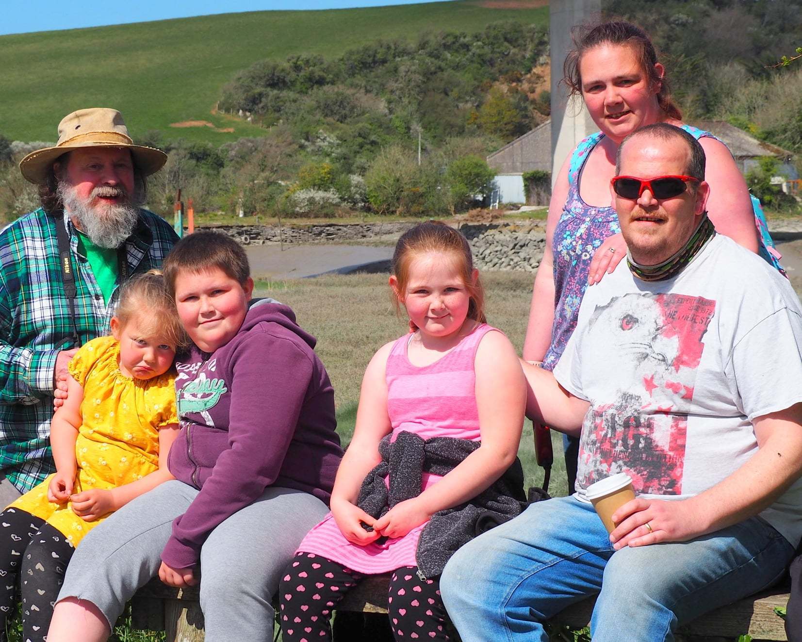 .Tara Luscombe and her family, including Sue Ellery-Hill’s husband Chris. Tara, husband Jan and their three children are the victims of a ‘no fault’ eviction for the second time in two years