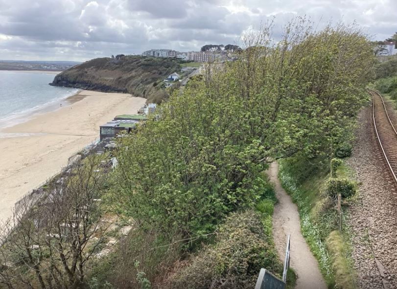 Some of the illegally built elements, bottom left, which the Carbis Bay Hotel asked to keep (Pic: Cornwall Council)