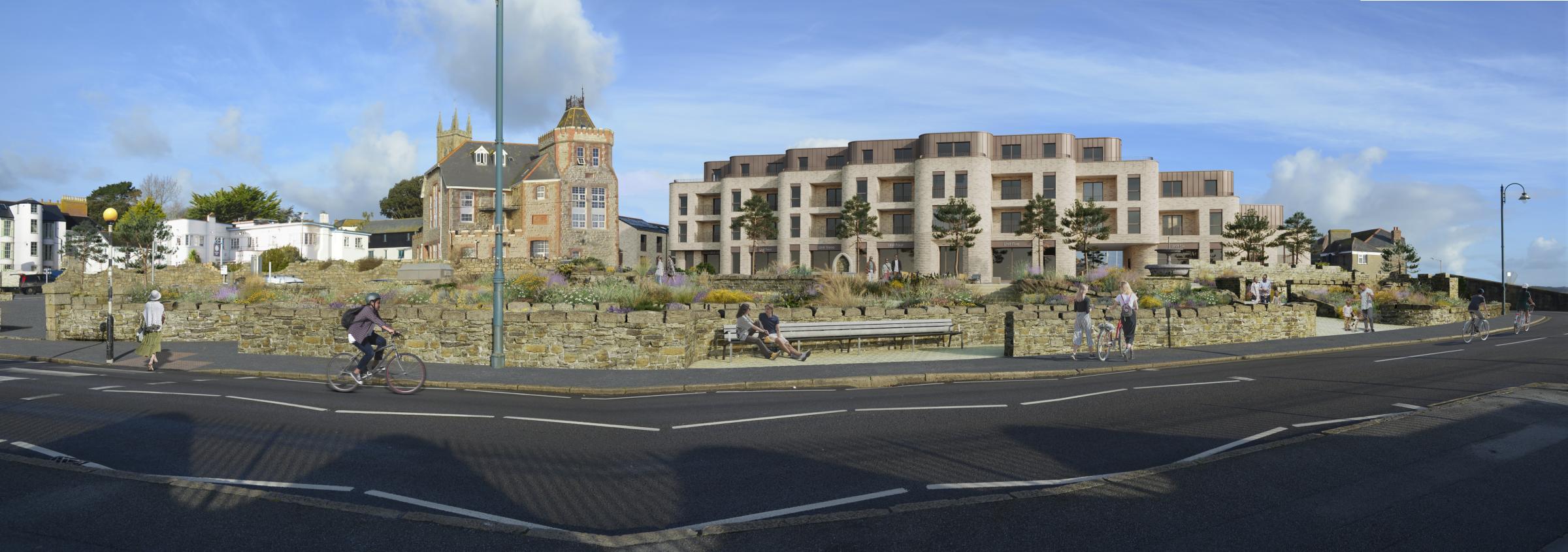 How the amended Coinagehall plans in Penzance look (Pic: Mei Loci Landscape Architects)