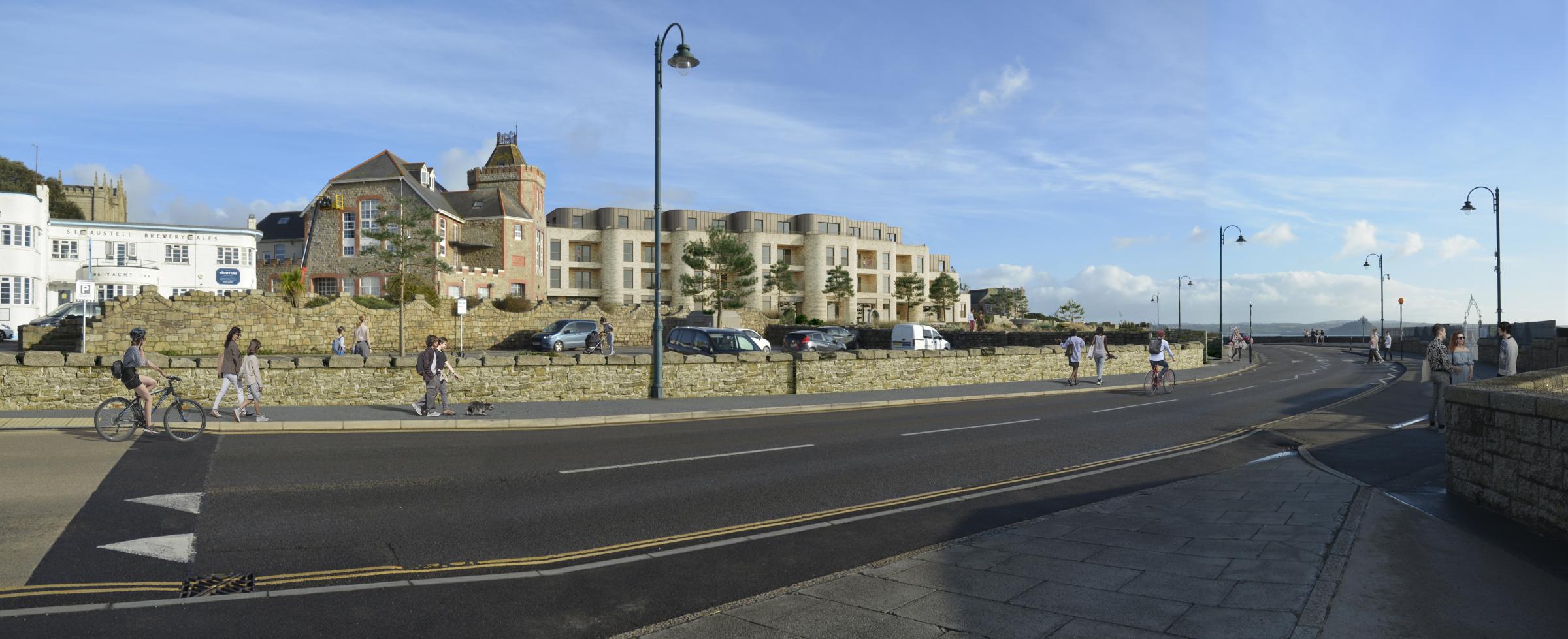 How the amended Coinagehall plans in Penzance look (Pic: Mei Loci Landscape Architects)
