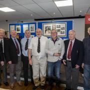 Reunited 40 years on from the inaugural Bob Kennedy match are six members of Camborne’s team and two of the match officials. (left to right) Derek Taylor, Merrill Clymo (touch judge), Stephen Rogers, Martyn Hendra, David Richards, Jon Bowden, David