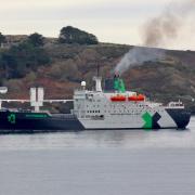St Helena enters the harbour in Falmouth  Picture: David Barnicoat