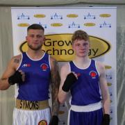 Kaidan Symons and Harry Morris at the Blue Flames ABC show in Taunton.