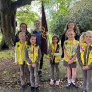 Helston Brownies paid tribute to Her Majesty on Sunday at St Micheals Church, Helston: Picture Sam Goldworthy