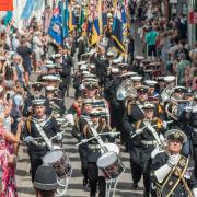 The Military Parade during Armed Forces Day in Falmouth