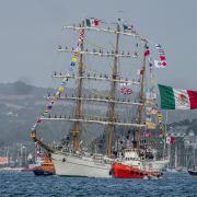 Tall ships leave Falmouth. Picture: Stuart Wilkes