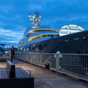 Gabe Newell's Rocinante Superyacht in Silo Park Marina