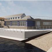A 3D image showing how the restaurant would look at Porthleven Harbour Head