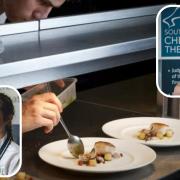 Lottie and Simon (inset) are among the five Cornish chefs hoping to be named winners in the South West Chef of the year competition