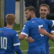A goal for Helston in a 5-0 thriller for Athletic. Image: Piran Films