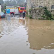 The Met  Office has warned there could be flooding as there was at Little Treluswell after heavy rain recently