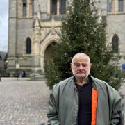 Terry Moses pictured in High Cross, the area of Truro where he lives on the street (Pic: Lee Trewhela / LDRS)