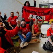 ACORN members staged a sit in at the  offices of LiveWest in Camborne