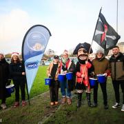 This charitable initiative took place when the Pirates played Hartpury at Mennaye Field just before Christmas