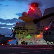 Merlin helicopters on HMS Prince of Wales